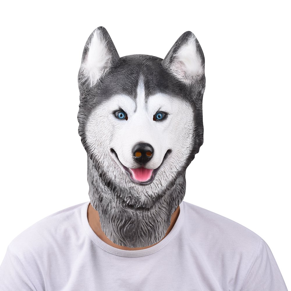 ハスキー犬マスク ラテックス製　パピー Amazon.co.jp: [INEOUT] アニマルマスク シベリアンハスキーの 犬